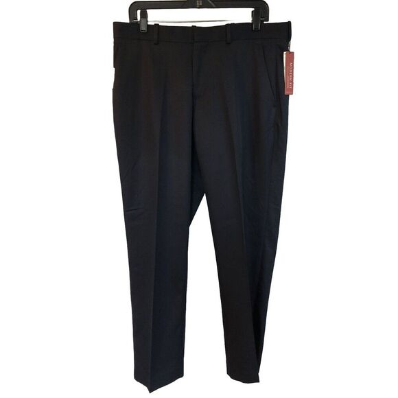 NWT Perry Ellis  Portfolio Pants  Men's 34x30  Slim Fit  Midnight Black $85 - Picture 1 of 13